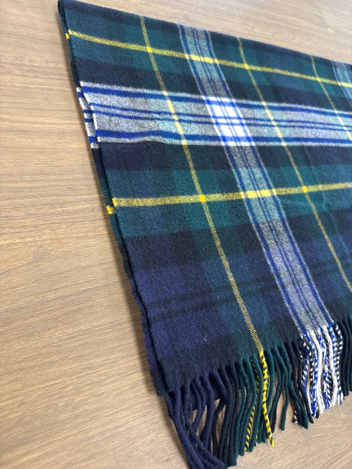 綺麗カラー✨ジョンストンズ　Johnstons ダークグリーン カシミヤマフラー Johnstons of Elgin ジョンストンズ JOHNSTONS カシミアマフラー