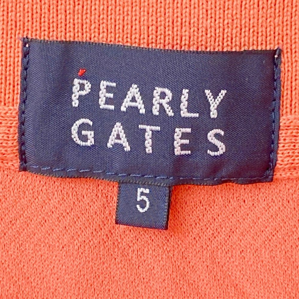 サイズ：5 PEARLY GATES パーリーゲイツ 半袖ポロシャツ ヘリンボーン