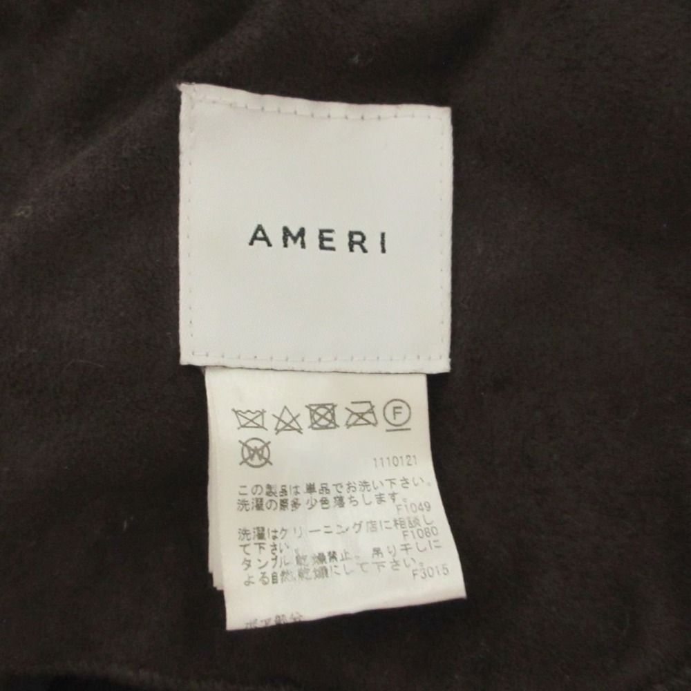 アメリ SOFT BOA LONG COAT ロング丈 ノーカラー ベルテッド 美品 AMERI アメリ 2Way SOFT BOA LONG COAT ロング丈 ノー