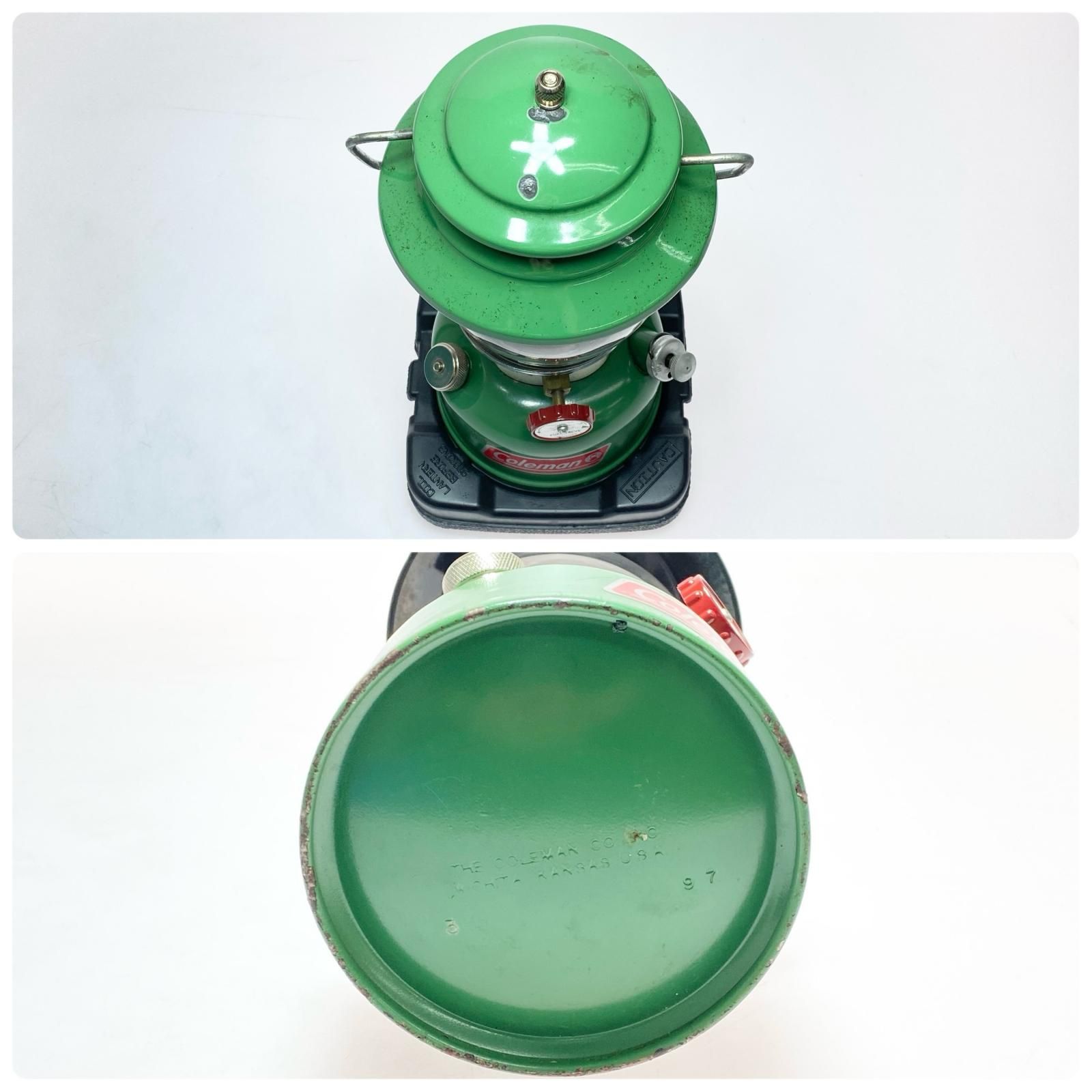 Coleman - ωωColeman コールマン ガソリンランタン サビ有 程度BC アマガエルカラ-・ケース付 200B Coleman - ωωColeman コールマン ガソリンランタン サビ有 程度
