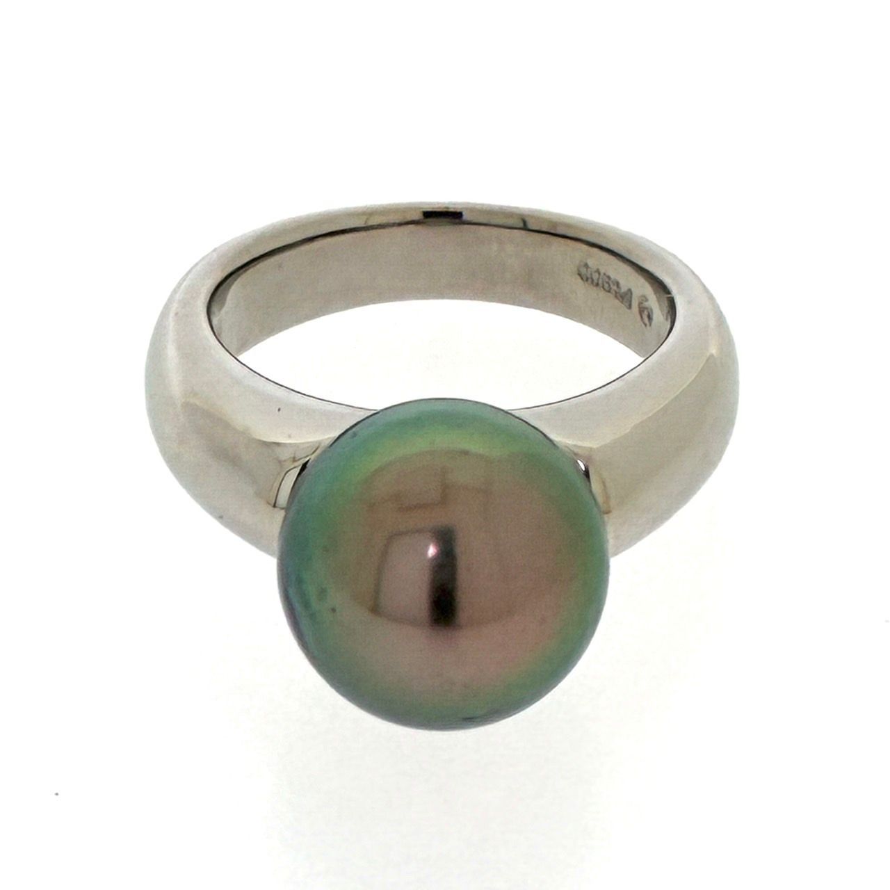 新品仕上済み TASAKI タサキ Pt900 天然 ブラックパール リング