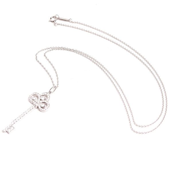 ティファニー ネックレス レディース フルールドリス キー ダイヤ