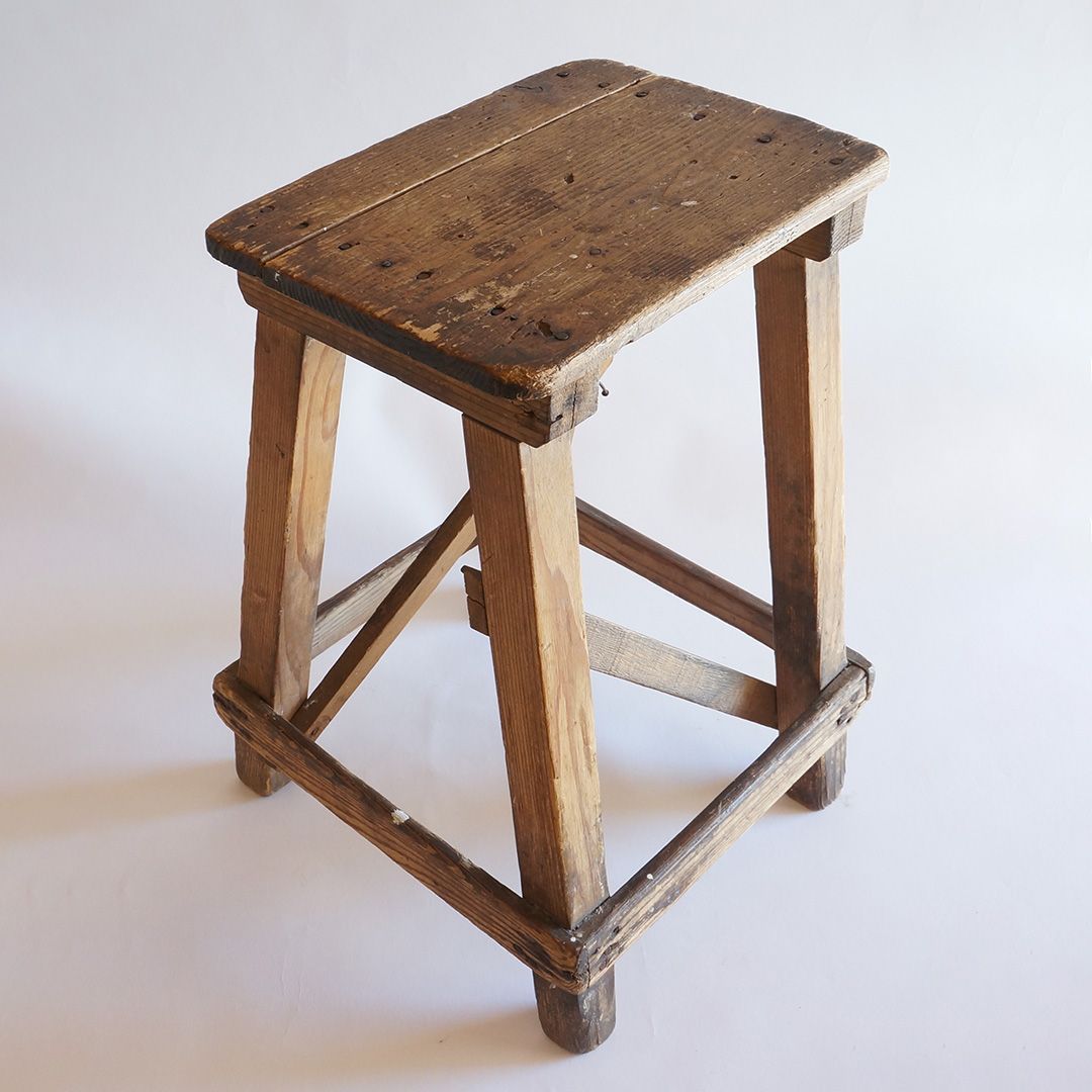 値下げしました！昭和レトロ 木製 スツール 椅子 イス 古道具 