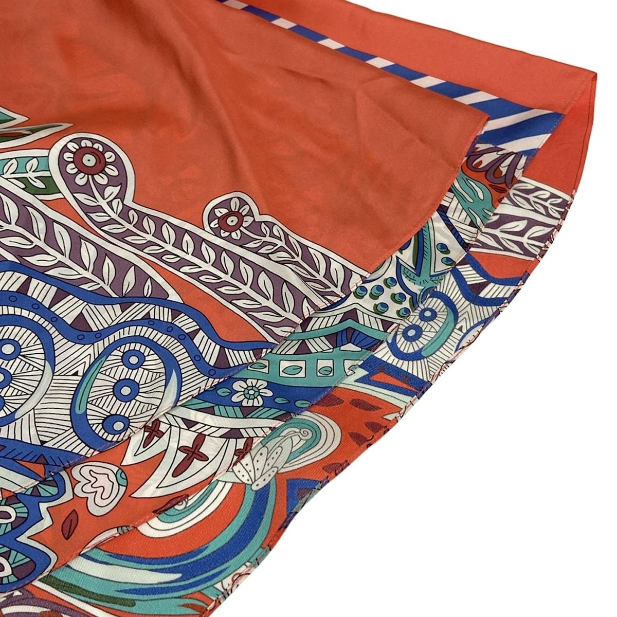 ピンク×ブルー×マルチ シルク