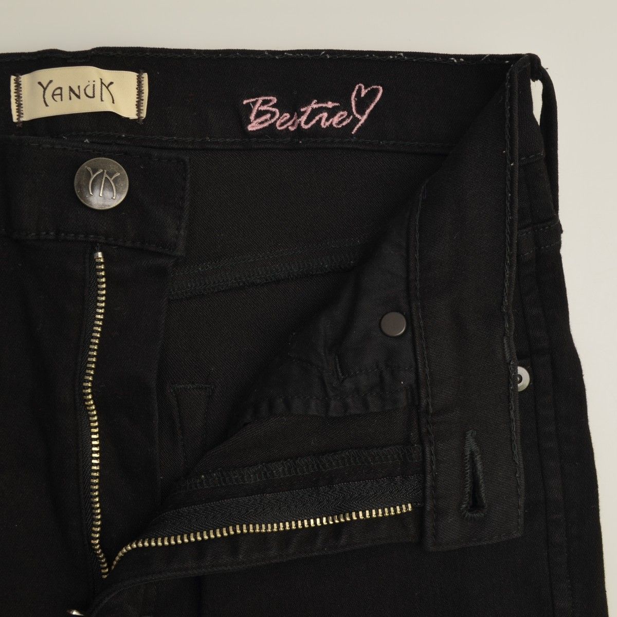 YANUK×WAKANOZAWA野沢和香 57101513 Bestie ブラックスキニーデニムパンツ DECORATOM_COM_BR