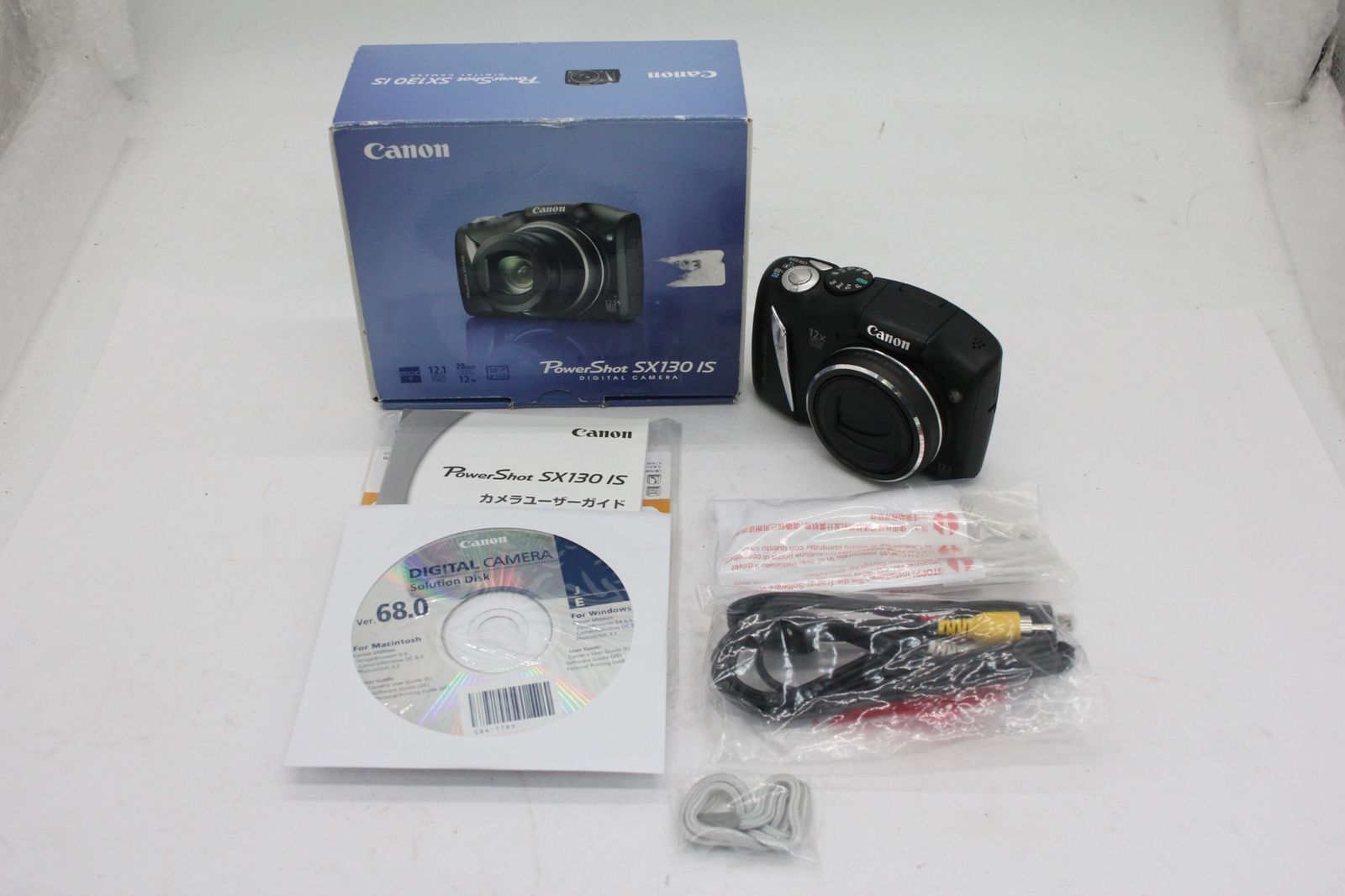 返品保証】 【便利な単三電池で使用可】キャノン Canon PowerShot SX130 IS ブラック 12x 元箱付き コンパクトデジタルカメラ  v1909 - メルカリ