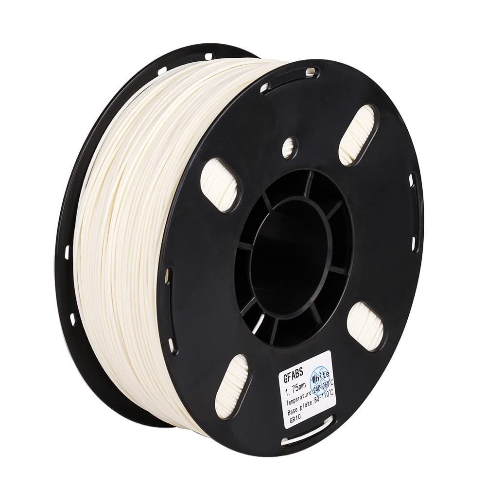 【新着商品】白/ホワイト ほとんどの3Dプリンターと3Dプリントペンが適用 0.03mm 精確度+/- 正味量1KG 1.75mm径 マテリアルABS樹脂材料 3Dプリンター用フィラメント素材 ガラスファイバーABS ガラス
