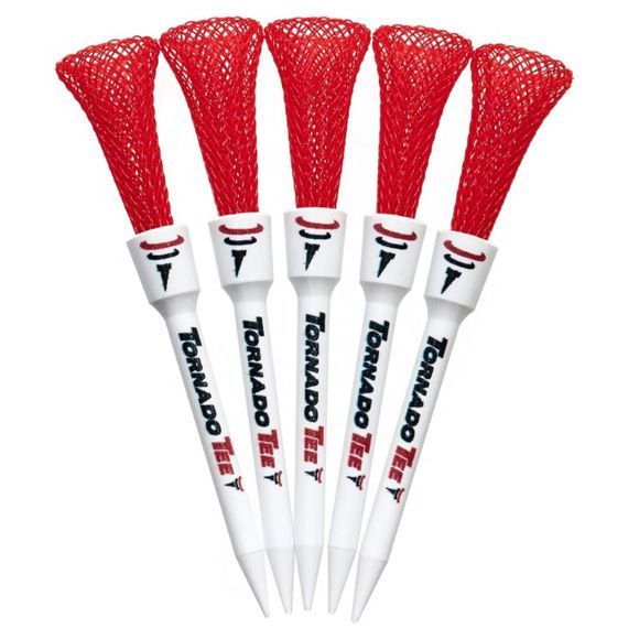 TORNADO TEE 　トルネードティー　レッド　5本入り　　日本正規品　3.25インチ（8.25cm）