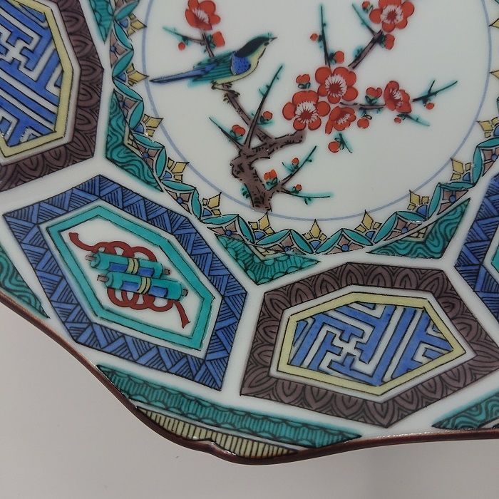 トップ 新品 九谷焼 5号皿揃 古九谷風 五枚セット 5号皿揃（15.5cm