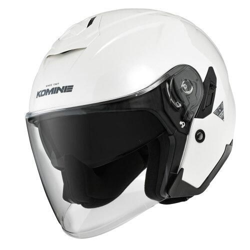 5営業日で発送 コミネ Komine HK-172 FL Compositte FRP Jet Helmet 品番 01-172 Pearl White サイズ M