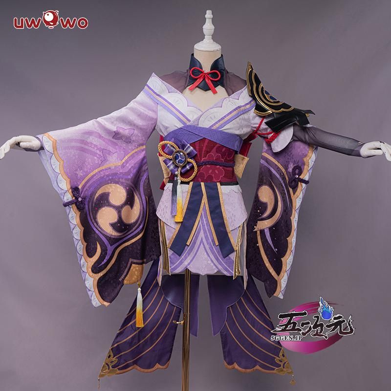 新発売 特価 Uwowo 原神 コスプレ 雷電将軍 衣装 ※ウィッグ 靴 武器