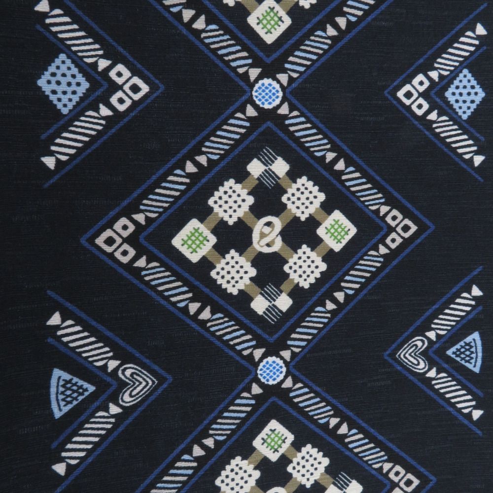 半幅帯 WAKKA ワッカ 猫カフェ クッキー柄 正絹 グレーx