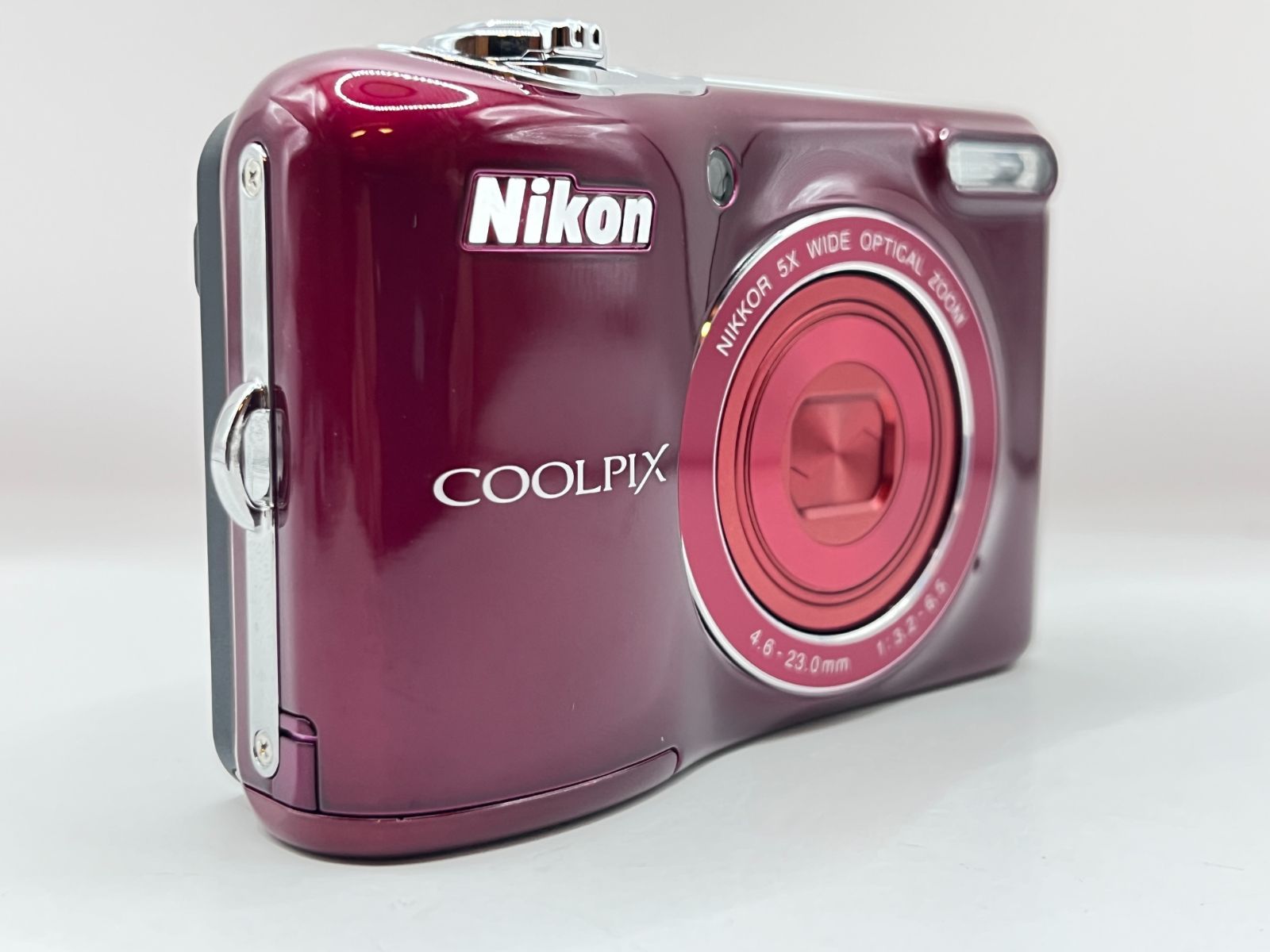 極上品 Nikon ニコン COOLPIX L30 レッド コンパクトデジタルカメラ