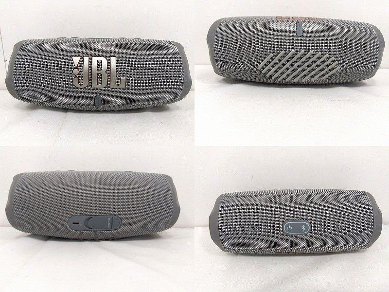 s25g-781k【中古】JBL ジェイビーエル　ポータブルスピーカー　Bluetooth　防水　CHARGE5　グレー s25g-781k【中古】JBL ジェイビーエル ポータブルスピーカー