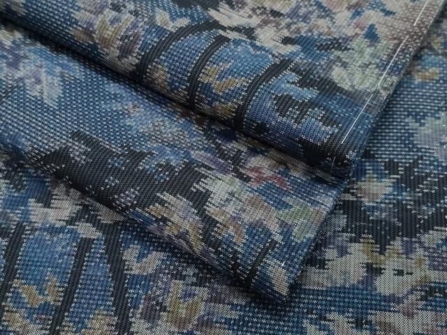 平和屋着物○本場染大島紬 草花文 正絹 逸品 AAAZ1792ph 平和屋