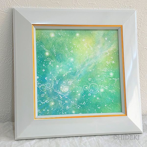 抽象画パステルアート 再生の光