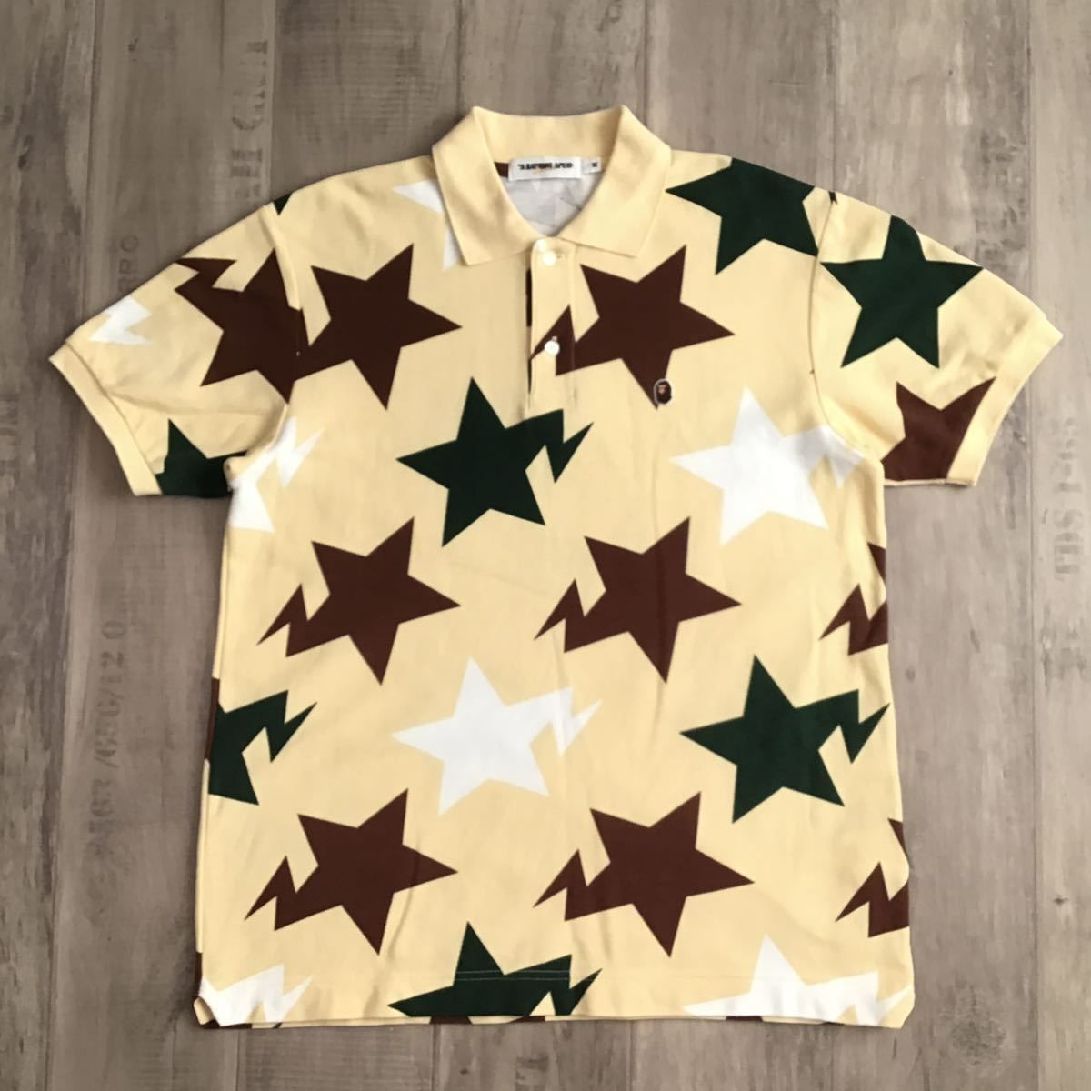 【Mサイズ】APE スター ポロシャツ A BATHING APE アベイシングエイプ Star スター ポロシャツ