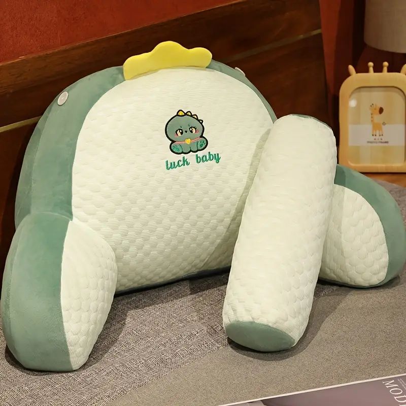 アニメテーマのニット生地フロアピロー、ジッパー付き、手洗い可能なグレーのバックサポートクッション、寝るための標準スタイル、洗える、背中を寝る人に最適
