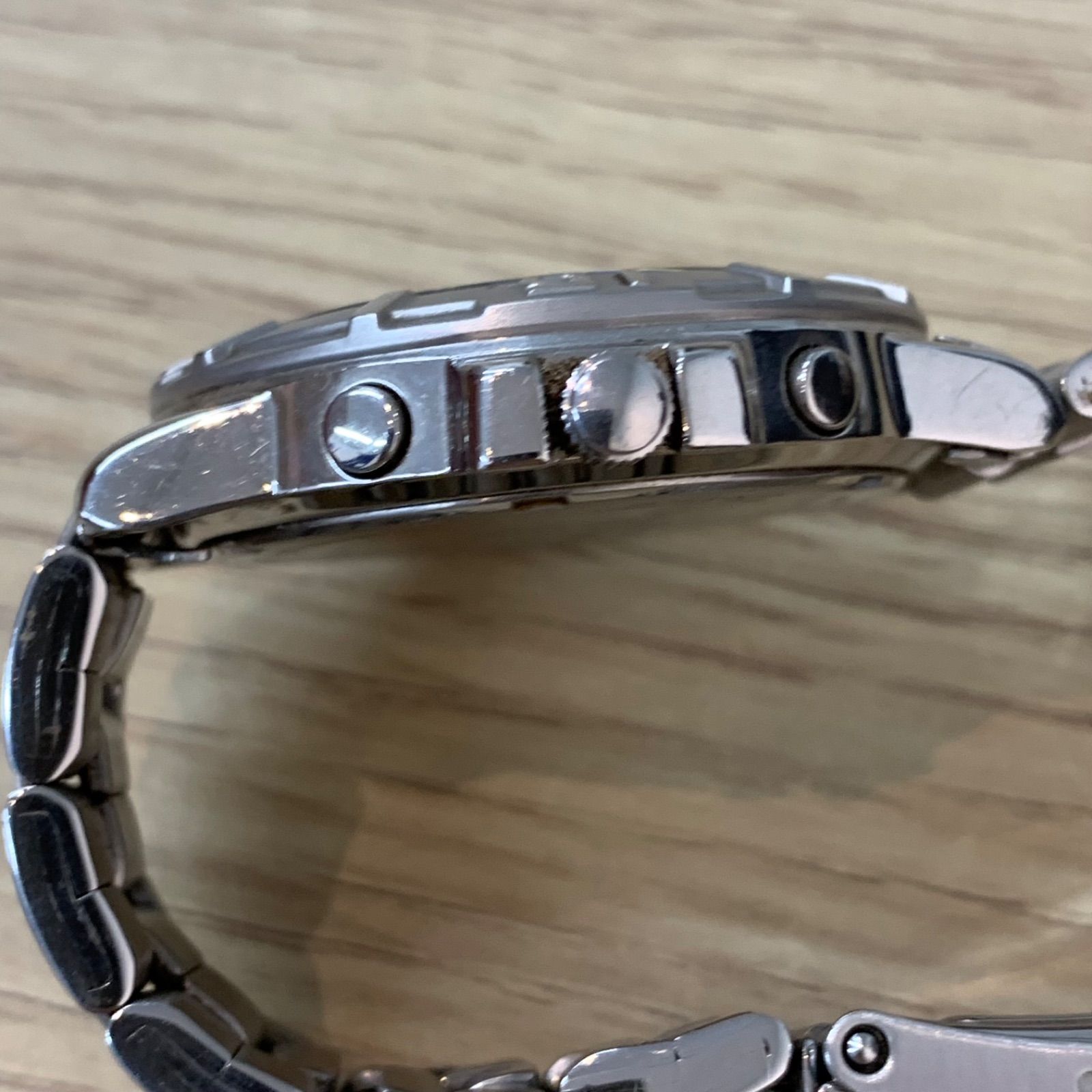 ✨可動品✨SEIKO V657-8060 クロノグラフ デイト アイボリー 動作未確認】【美品】SEIKO V657-8060 クロノグラフ デイト