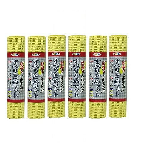 アサヒペン すべりどめマット ３０Ｘ１２５ ＬＦ９−３０　Ｐイエロー 6本セット