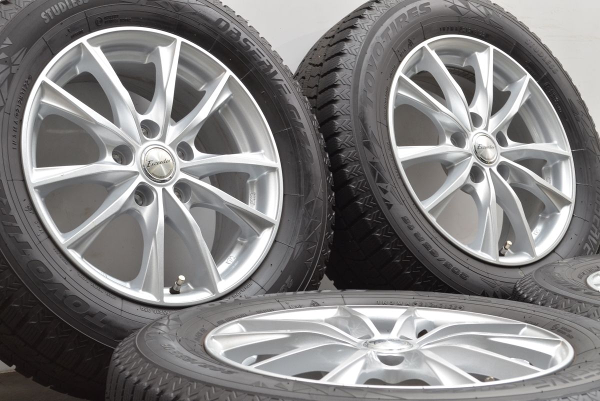 バリ溝 エクシーダー 16in 6.5J 48 PCD114.3 製 トーヨー オブザーブ ガリット GIZ2 205 65R16 ヤリスクロス C28 セレナ