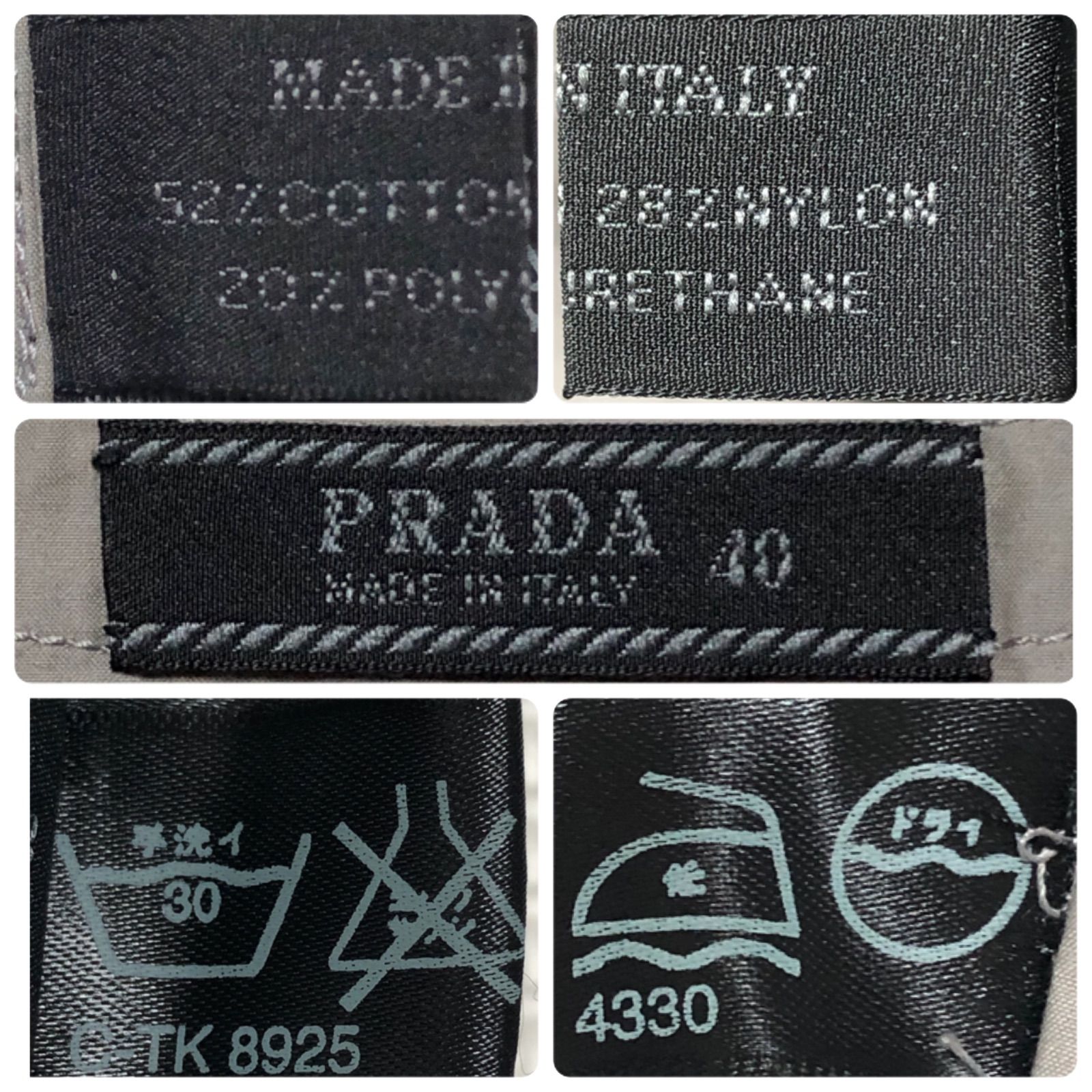 ■極美品■PRADA プラダ　半袖シャツ　左肩ファスナーデザイン　size40(L)    イタリア製　グレー系　レディース