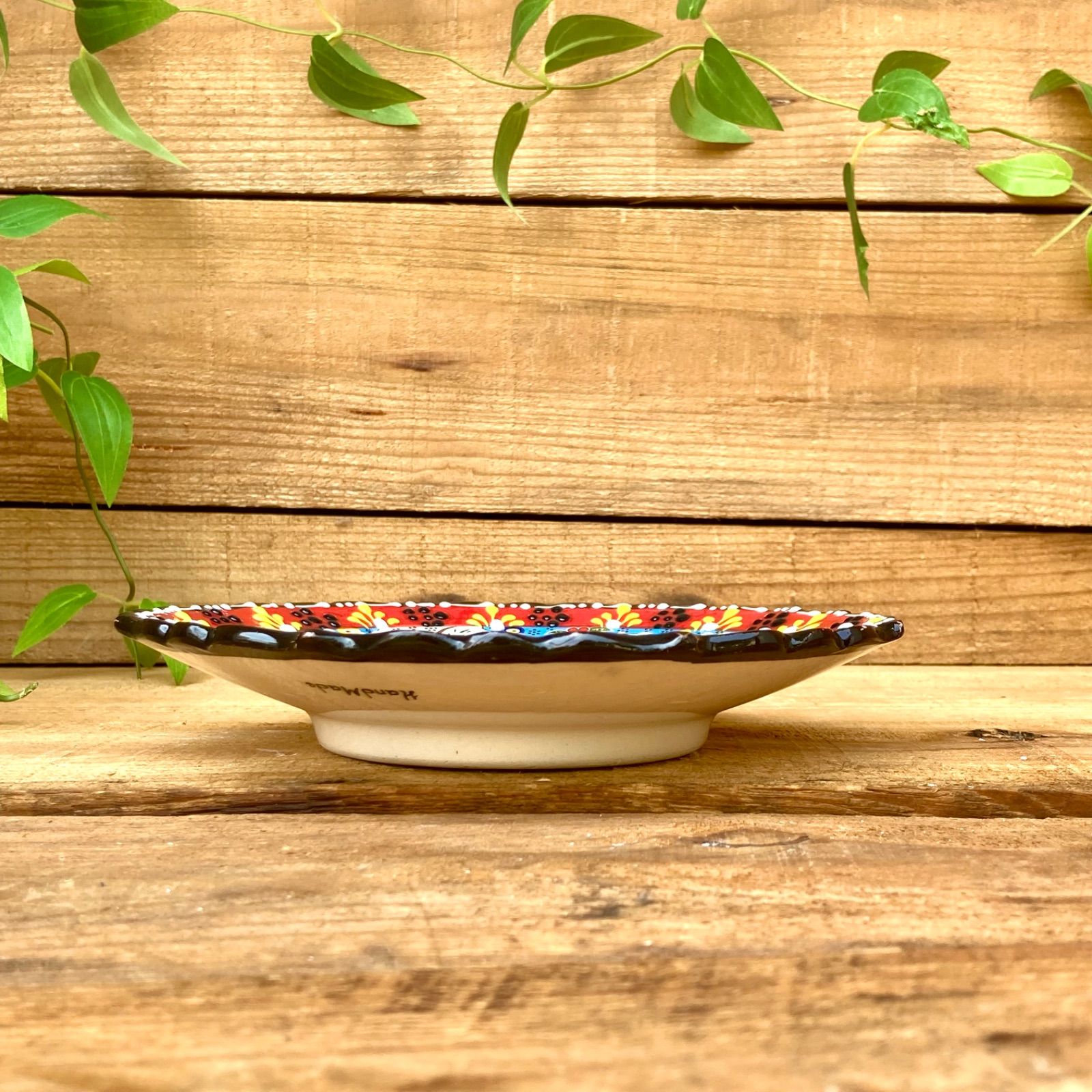 8cm☆新品☆トルコ陶器 ボウル 小物入れ 小皿 ぎこちない