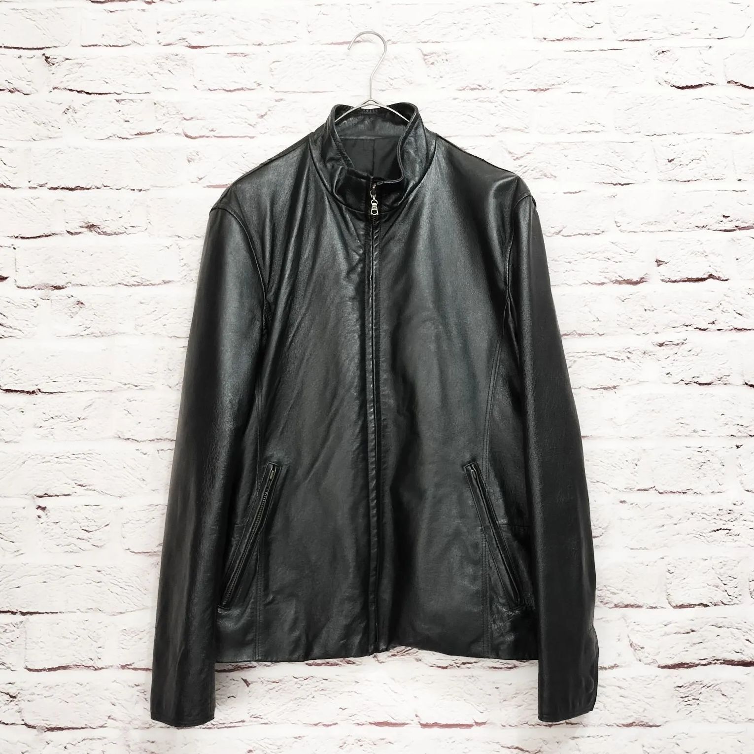 スタンドカラー】COMME CA ISM シボ革 pigskin レザージャケット