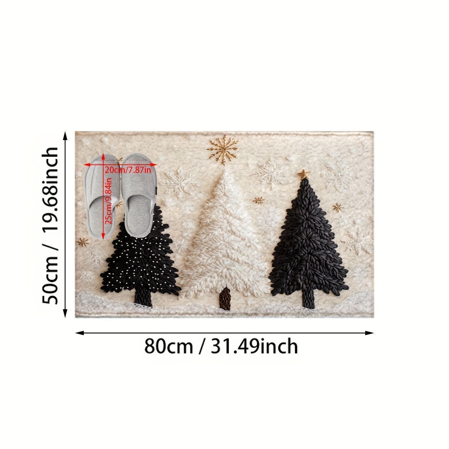 マット クリスマス 3Dモミの木 超 細繊維滑り止めマット フェイクカシミヤ 吸水速乾 豪華な低パイルバスマット 洗濯機洗い 防汚滑り止め 玄関 キッチン バスルーム シャワー ホームデコレーション用 ポリエステル裏地 ふわふわ 冬用装飾675