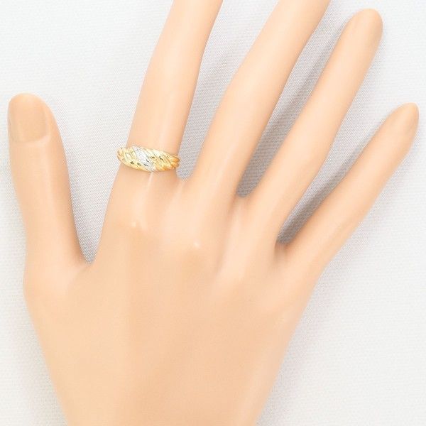 【特別価格！】 PT K18YG リング ring 指輪 11号 ダイヤ 総重量約2.9g