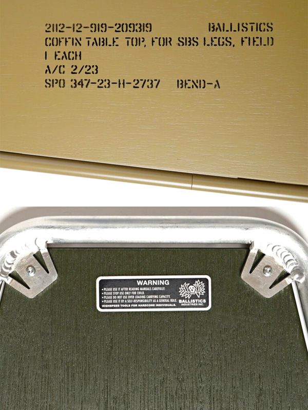BALLISTICS バリスティックス SBS TABLE TOP COFFIN オリジナル 天板