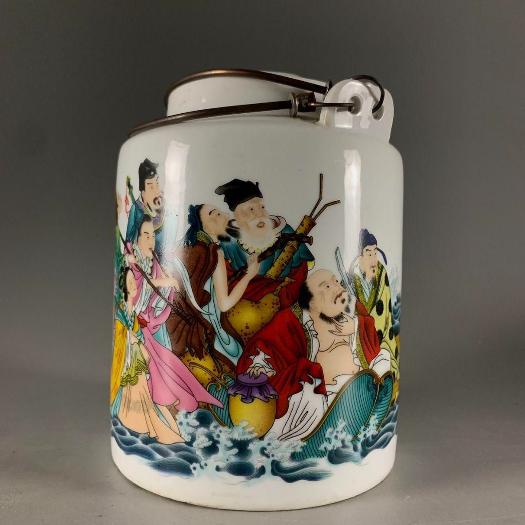 釉里紅人物故事壺承  美品 蓋置 茶道具  陶磁器 現代工芸品 美術品 装飾品 青花釉里紅竜紋蓋碗 湯呑 蓋付 茶器 陶磁器 現代工芸品 美術品