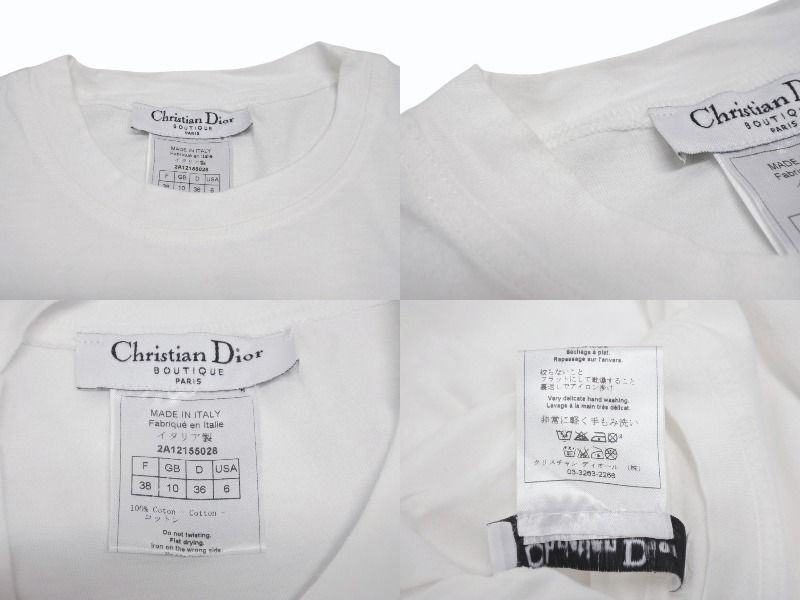 Christian Dior - 極美品 CHRISTIAN DIOR クリスチャンディオール Tシャツ J'ADORE ジャドール 3A16155021 ジョンガリアーノ サイズ38 レッド 中古 4c075634 極美品 Christian Dior クリスチャンディオール J'ADORE DIOR