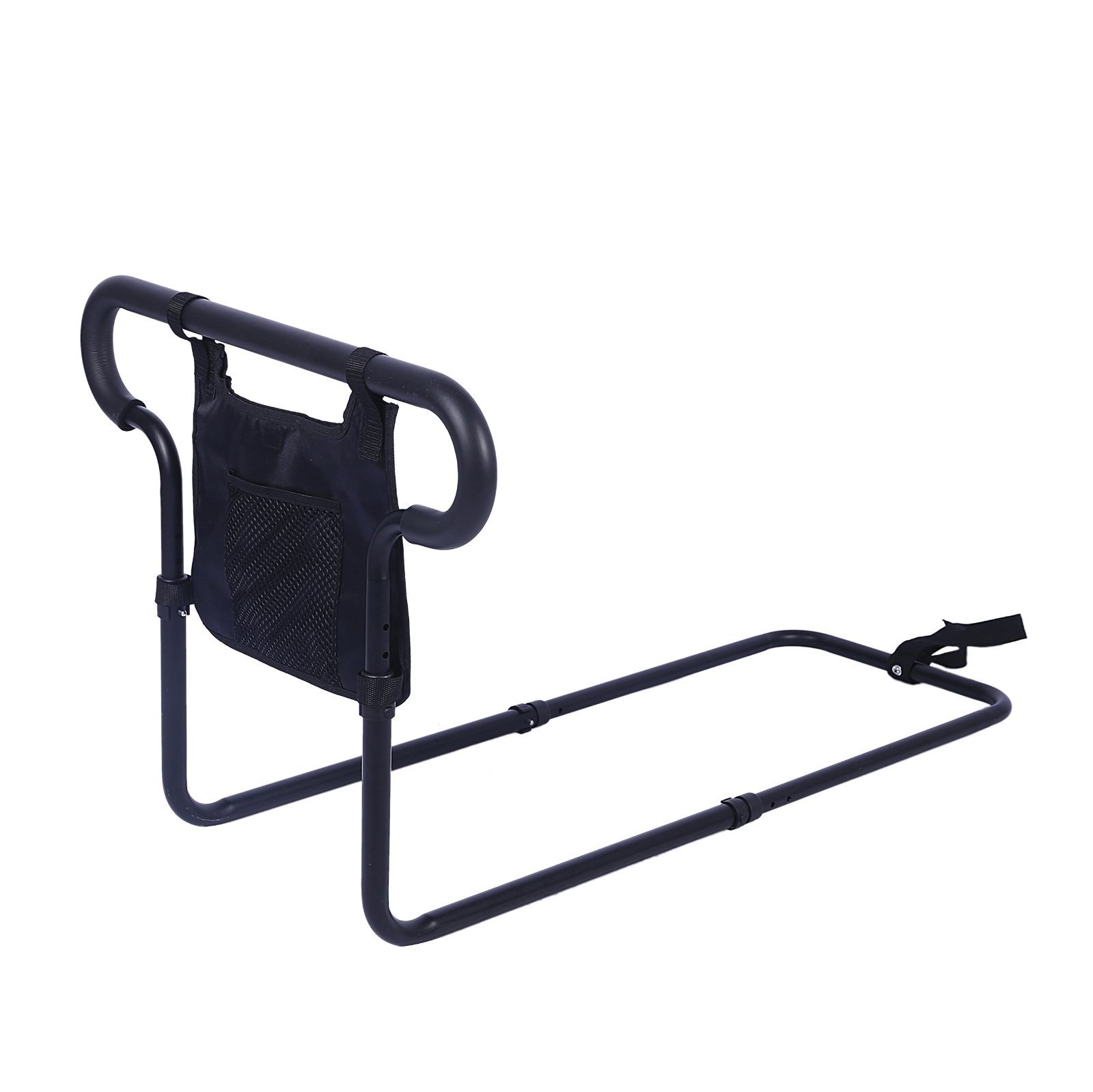 人気商品 母の日 小物整理バッグ付 ベッドアーム ハンドル高度レール長さ調節可 起き上がり手すり ベッド用手すり SUKONG