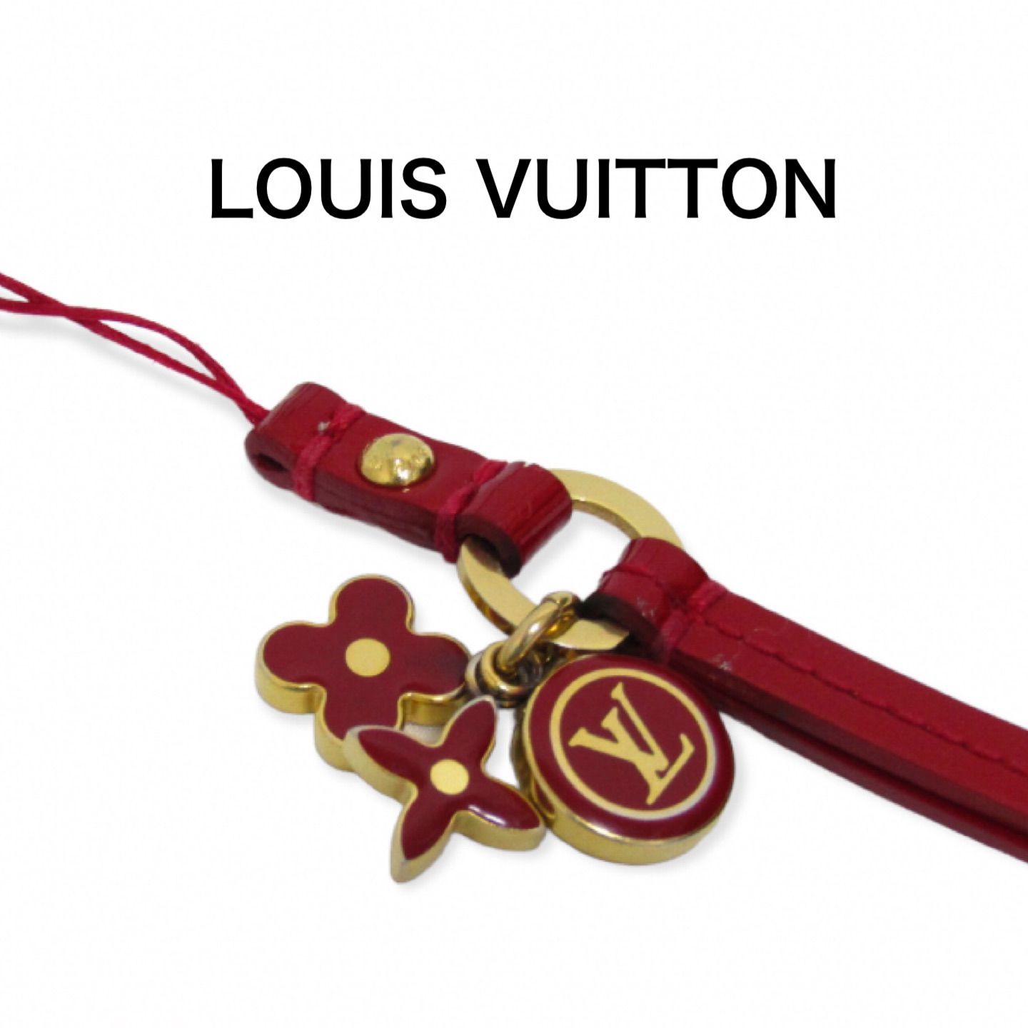 LOUIS VUITTON 携帯ストラップ ピンク キーホルダー - 通販