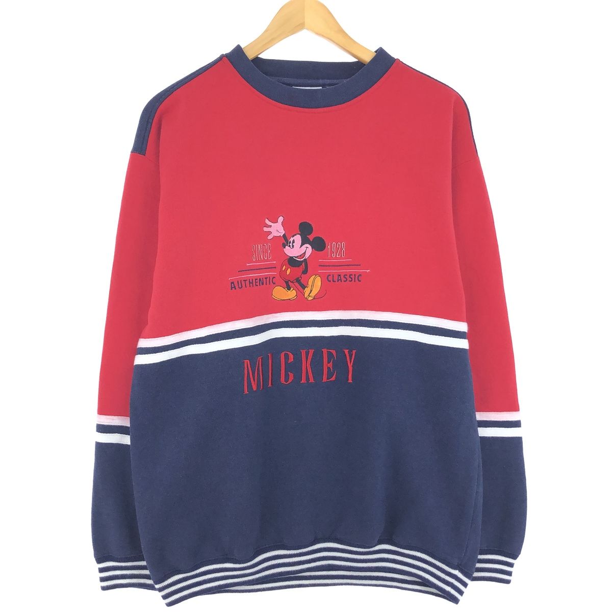 古着 90年代 MICKEYu0026CO. MICKEY MOUSE ミッキーマウス キャラクタースウェットシャツ トレーナー メンズL ヴィンテージ/eaa433522