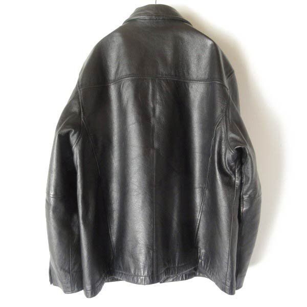 美品 WILSONS LEATHER Tバック レザー ジャケット 黒 L ブラック カー