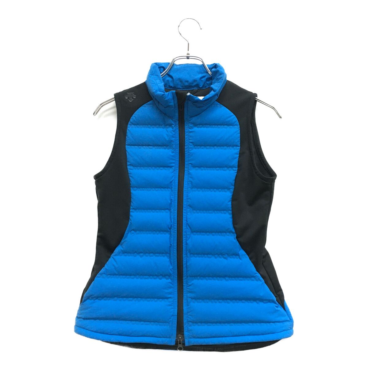 レディース デサントゴルフ DESCENTE GOLF ダウンベスト S 濃水色×黒