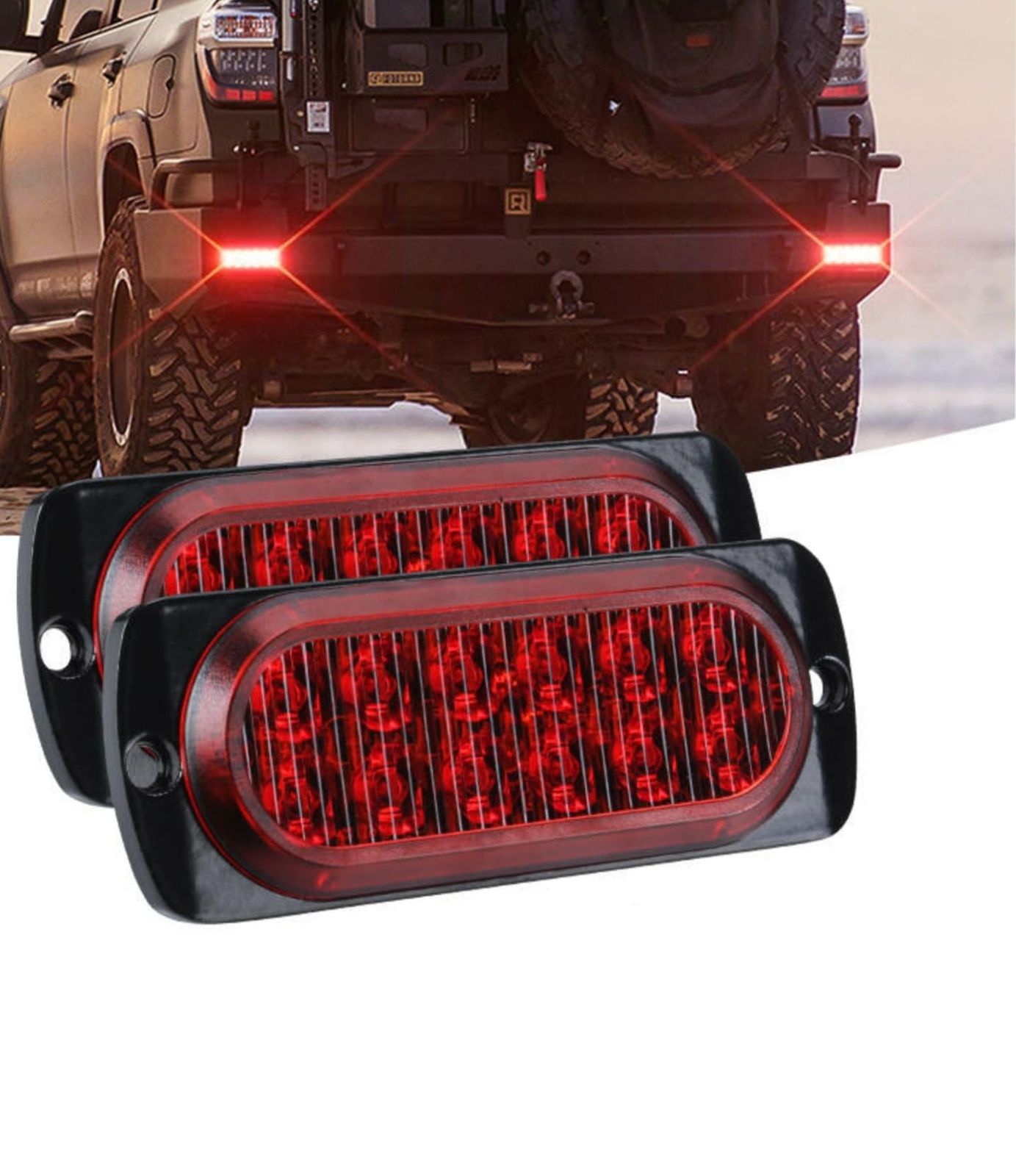 『数量限定』12V 24V 兼用 LED 防水 ブレーキランプ 最新型ワイドボルテージモデル テールランプ 汎用 車 バイク トラック トレーラー ジムニー スーパーブライト レッド ブレーキライト スト