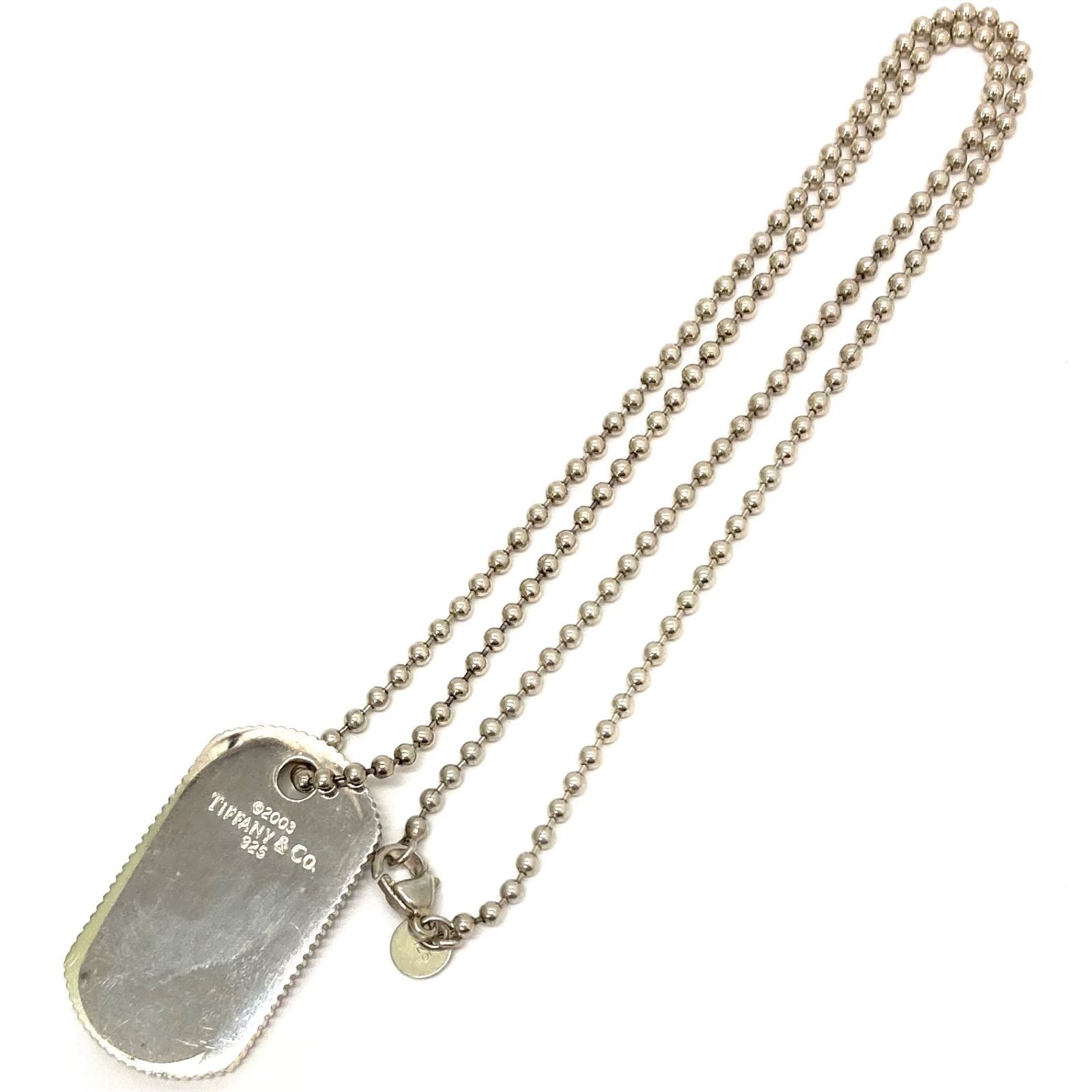 Tiffany & Co. ネックレス　ドッグタグ　プレート　シルバー 楽天市場】Tiffany&Co. ティファニー メンズロゴ刻印ドッグタグ