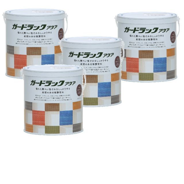 和信ペイント ガードラックアクア Ａ−４ マホガニー ＨＣ 0.6kg ４缶セット