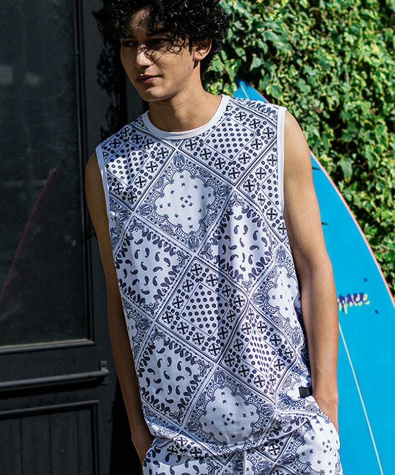 RESOUND CLOTHING リサウンドクロージング RUSH OVER NO SLEEVE ラッシュガード ノースリーブ RC32-T-009-b