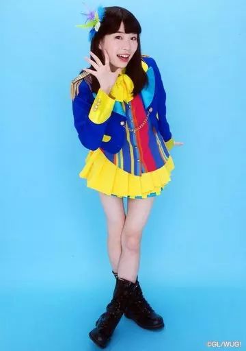 中古】生写真(女性) Wake Up Girls!/青山吉能/全身・衣装青・黄色・赤