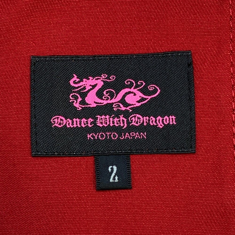 サイズ：2 DANCE WITH DRAGON ダンスウィズドラゴン ; 切替 ストレッチスカート ドラゴン カモフラ柄 レッド系 [240101442936] ゴルフウェア レディース ストスト DANCE WITH DRAGON(ダンスウィズドラゴン) スカート｜中古ゴルフ