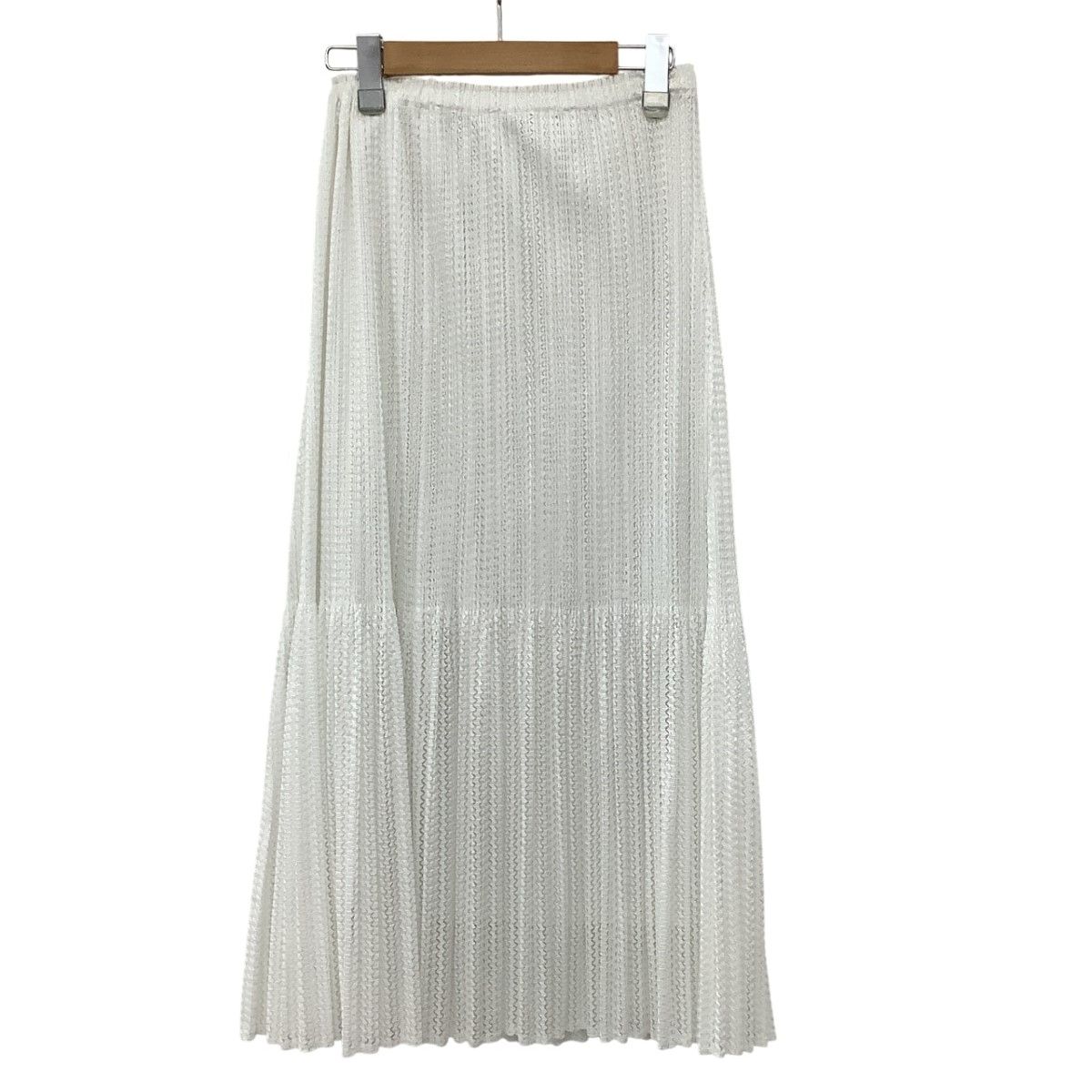 ISSEY MIYAKE イッセイミヤケ PLEATS PLEASE スカート ペチコート付き SIZE 3 PP53-JG524 ホワイト
