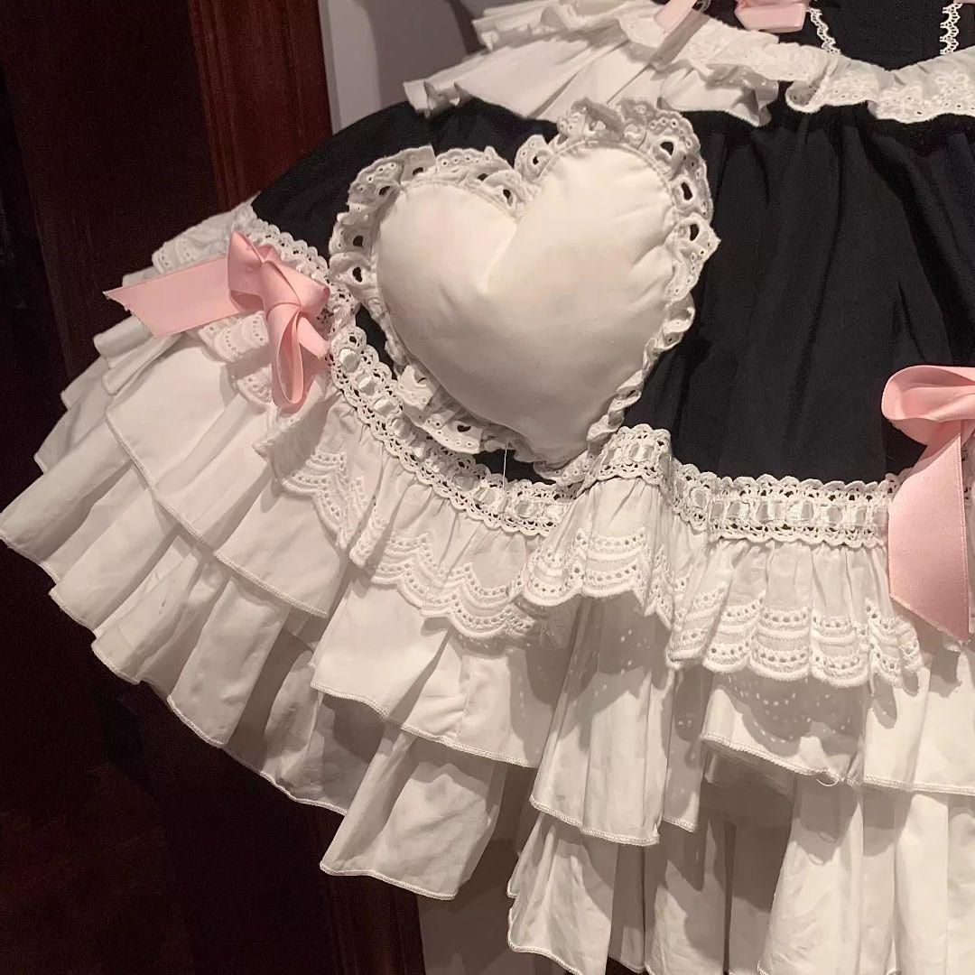 雀の羽 洋服jsk甘い重工ワンピースサスペンダー尾引き ゴスロリ