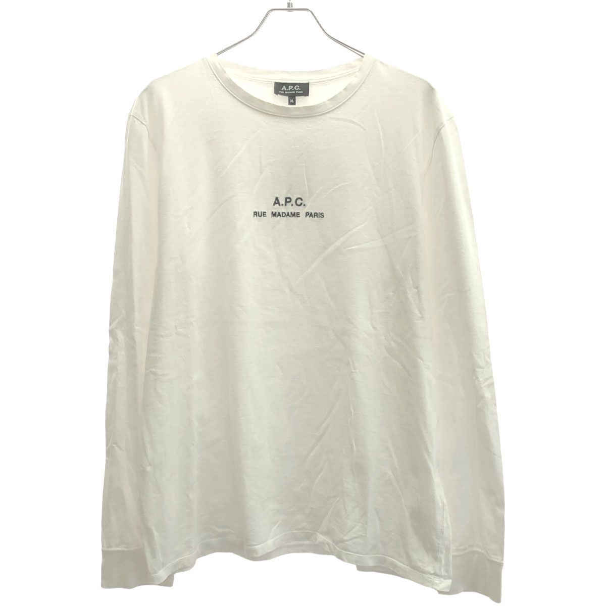 A.P.C アーペーセー RUE MADAME PARIS ロングスリーブTシャツ ホワイト