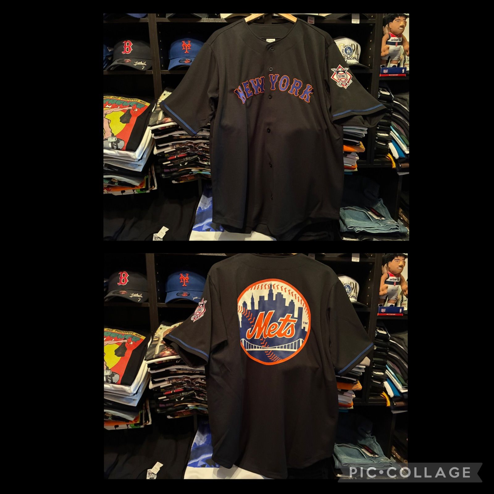 セール ファナティック MLB NY メッツ ベースボールシャツ 半袖 ジャージ ファナティック MLB NY メッツ ベースボールシャツ 半袖 ジャージ