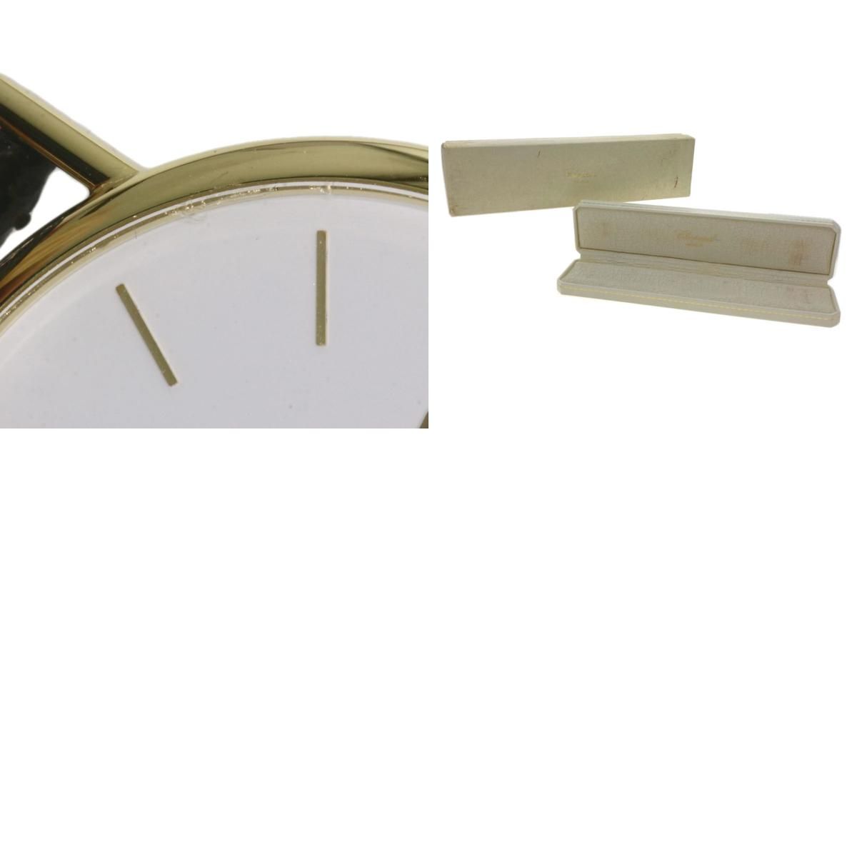 Chopard ショパール ラウンドフェイス 腕時計 K18YG 革 メンズ