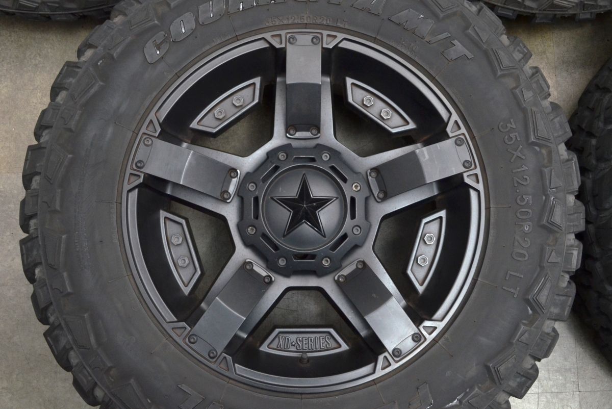 人気 MTタイヤ付 XDシリーズ ロックスター2 20in 9J ±0 PCD127 COURAGIA M T 35×12.50R20 JK JL ラングラー JT グラディエーター